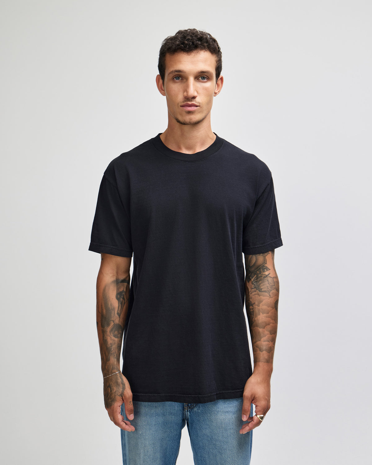 American Apparel Unisex Garment Dyed Heavyweight Cotton T-Shirt - Black