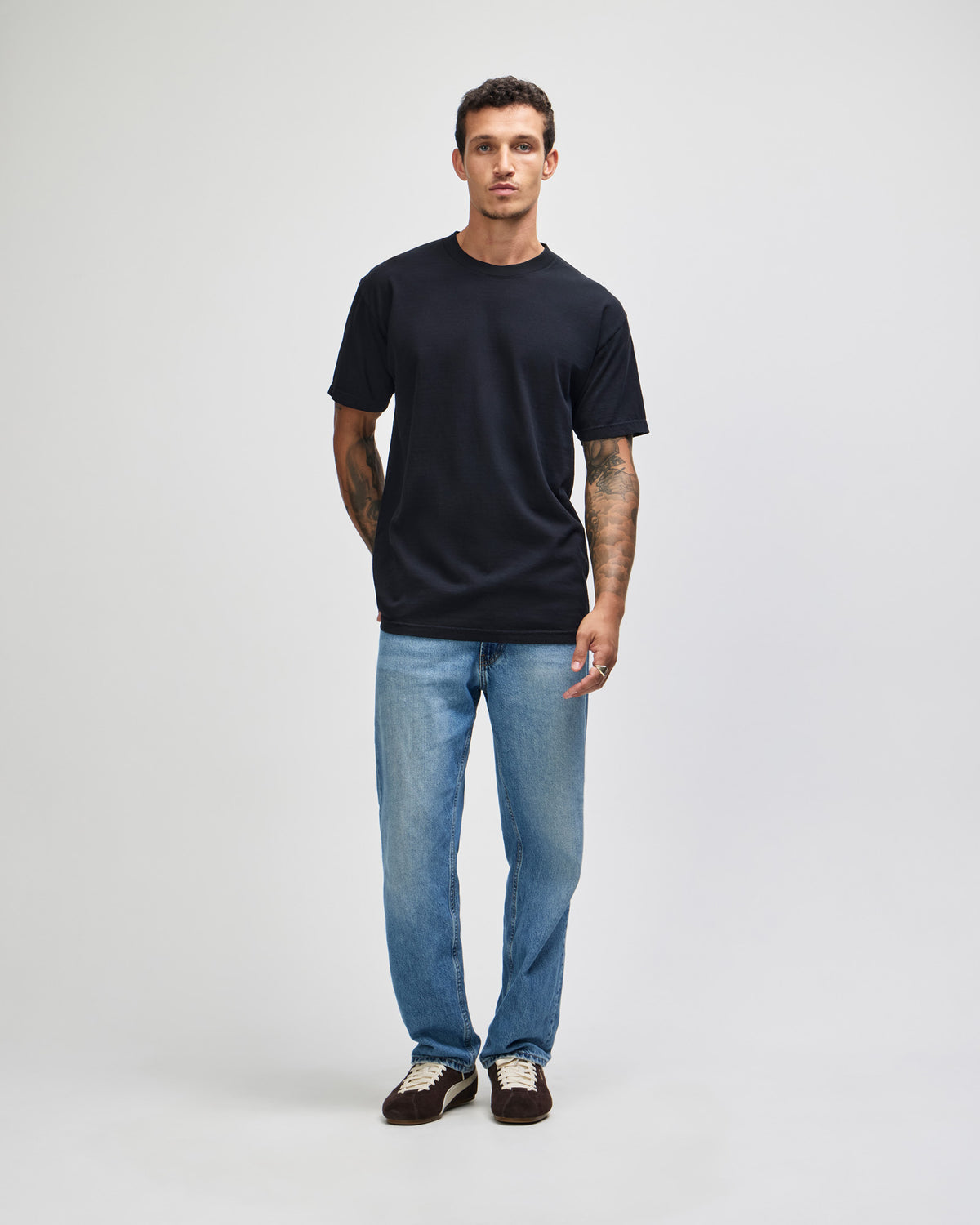 American Apparel Unisex Garment Dyed Heavyweight Cotton T-Shirt - Black