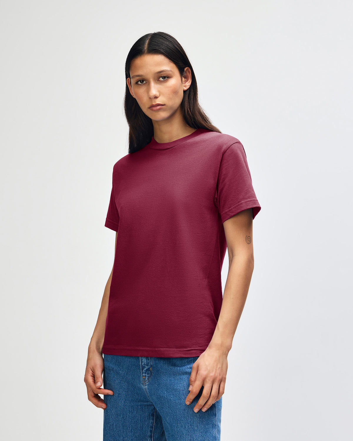 American Apparel Heavyweight Cotton Unisex T-Shirt - Burgundy