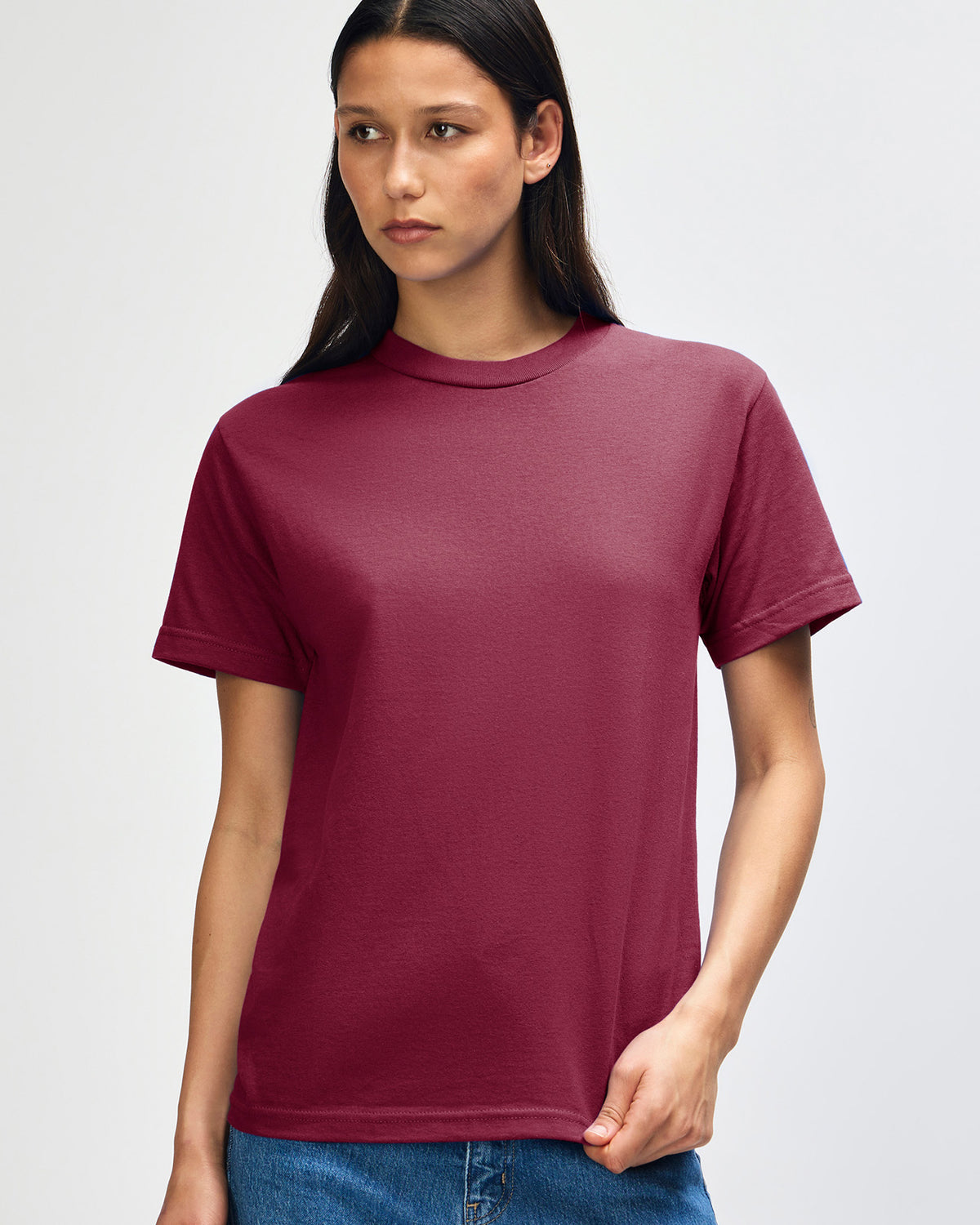 American Apparel Heavyweight Cotton Unisex T-Shirt - Burgundy