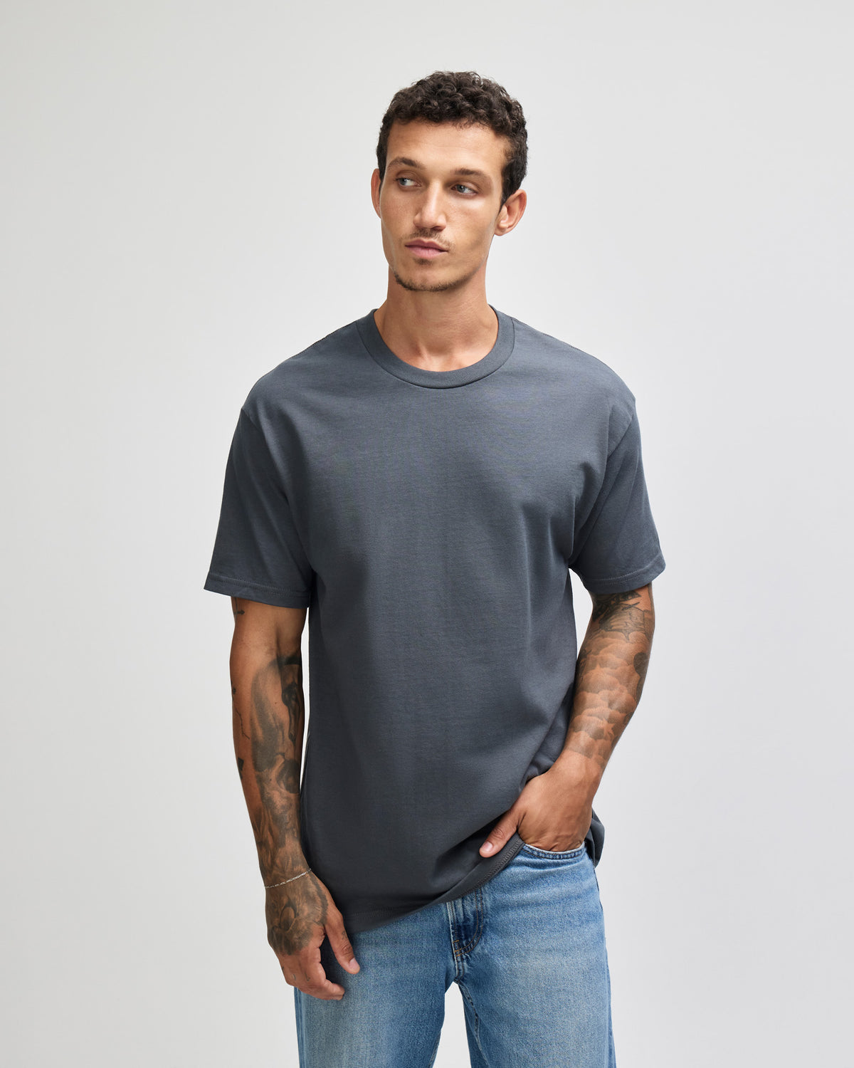 American Apparel Heavyweight Cotton Unisex T-Shirt - Charcoal