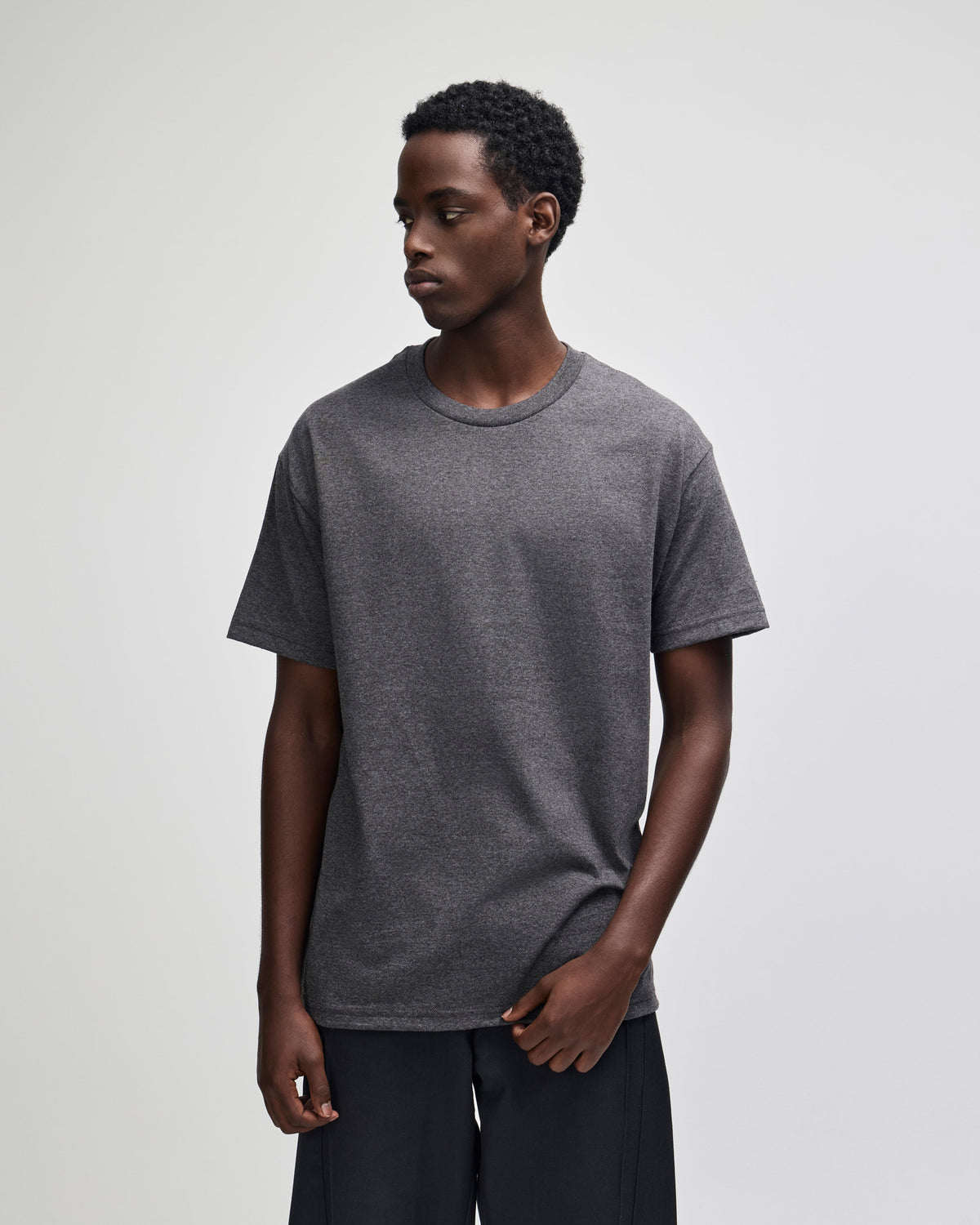 American Apparel Heavyweight Cotton Unisex T-Shirt - Heather Charcoal