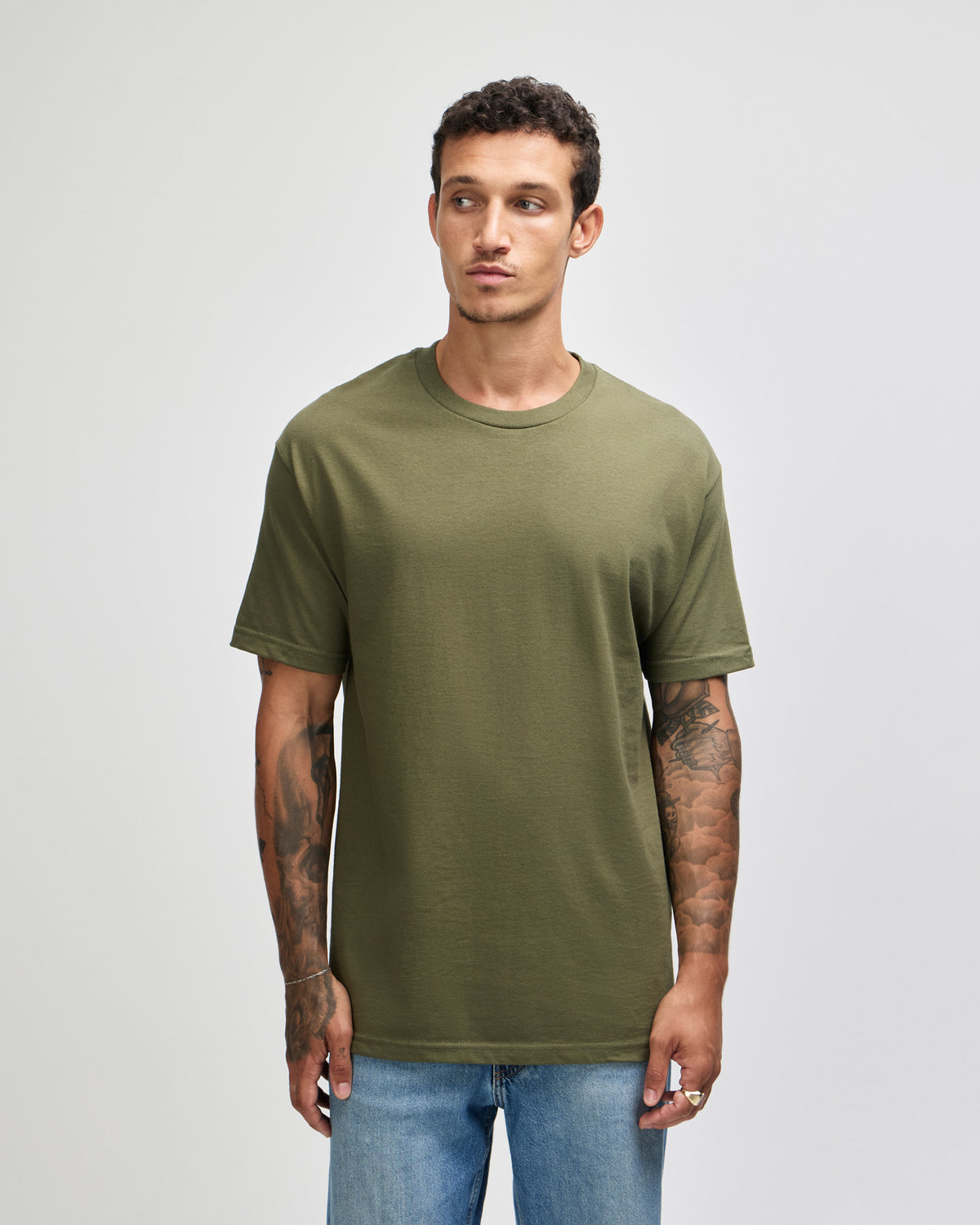 American Apparel Heavyweight Cotton Unisex T-Shirt - Military Green