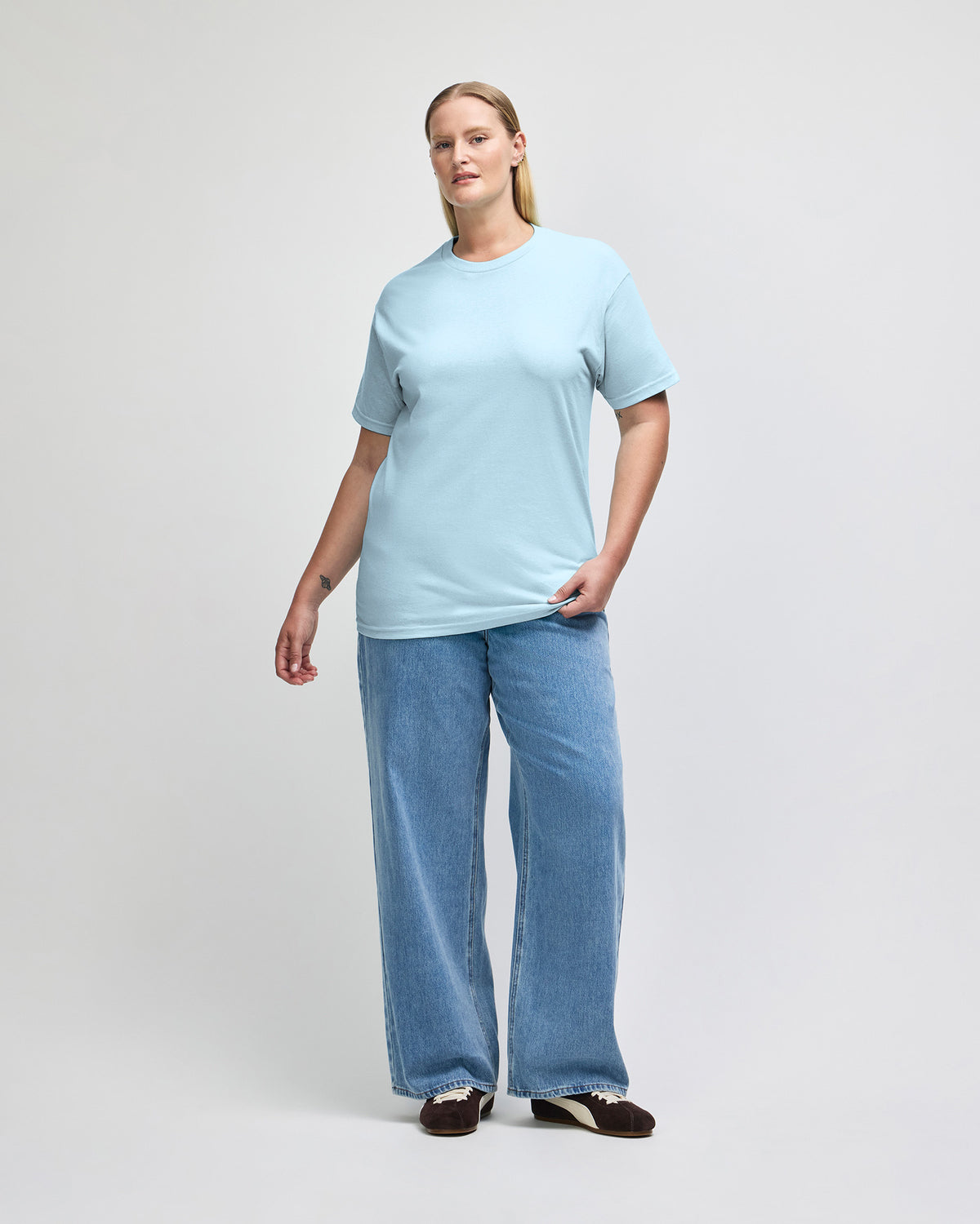 American Apparel Heavyweight Cotton Unisex T-Shirt - Powder Blue
