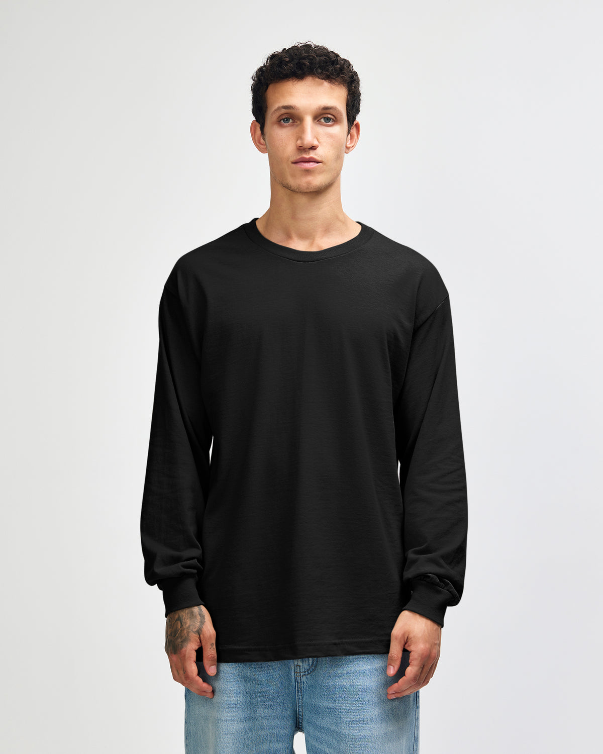 American Apparel Heavyweight Cotton Unisex Long Sleeve T-Shirt - Black