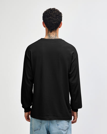 American Apparel Heavyweight Cotton Unisex Long Sleeve T-Shirt - Black