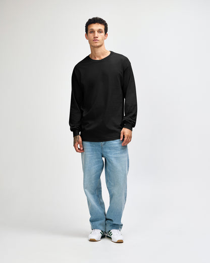 American Apparel Heavyweight Cotton Unisex Long Sleeve T-Shirt - Black