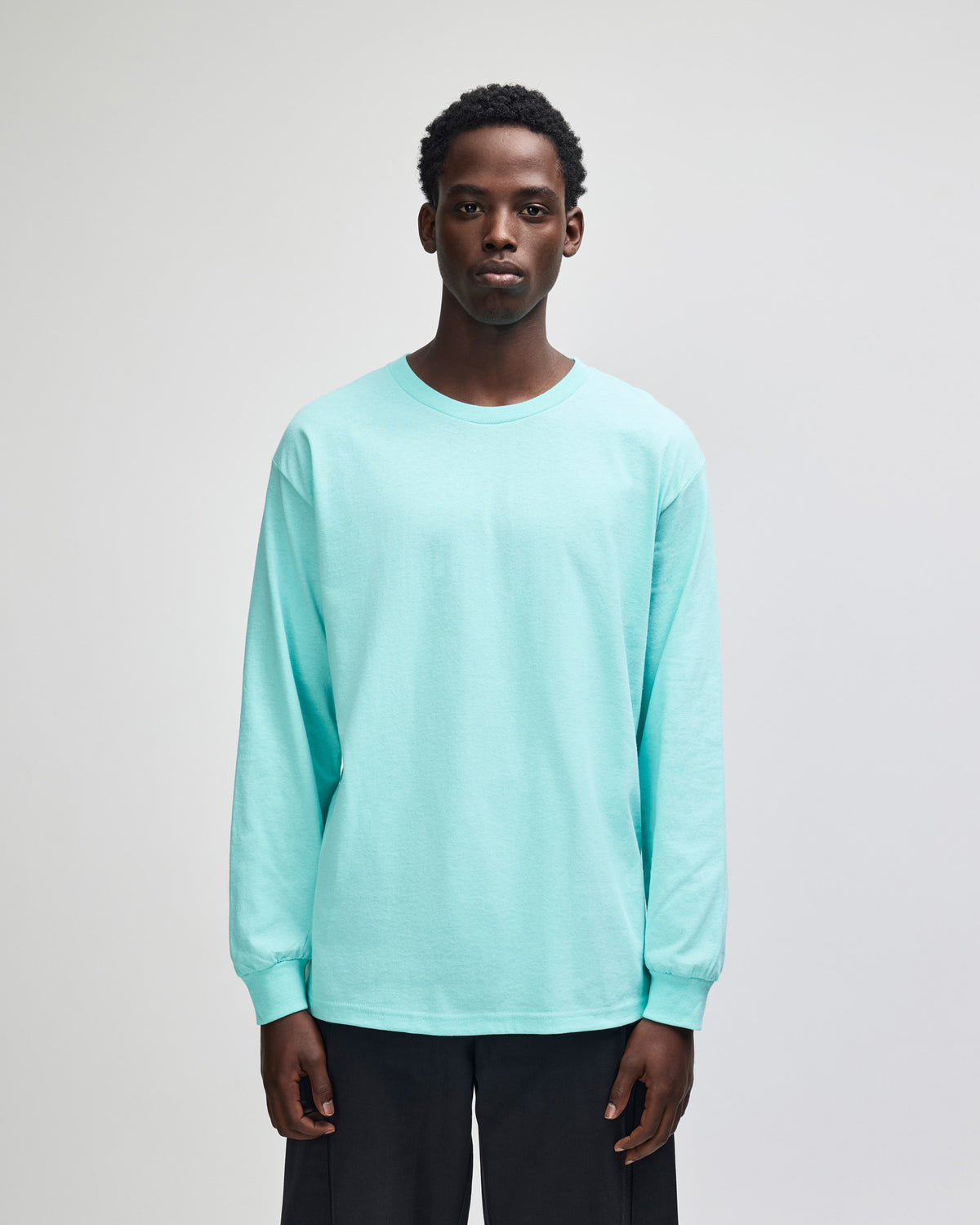 American Apparel Heavyweight Cotton Unisex Long Sleeve T-Shirt - Celadon