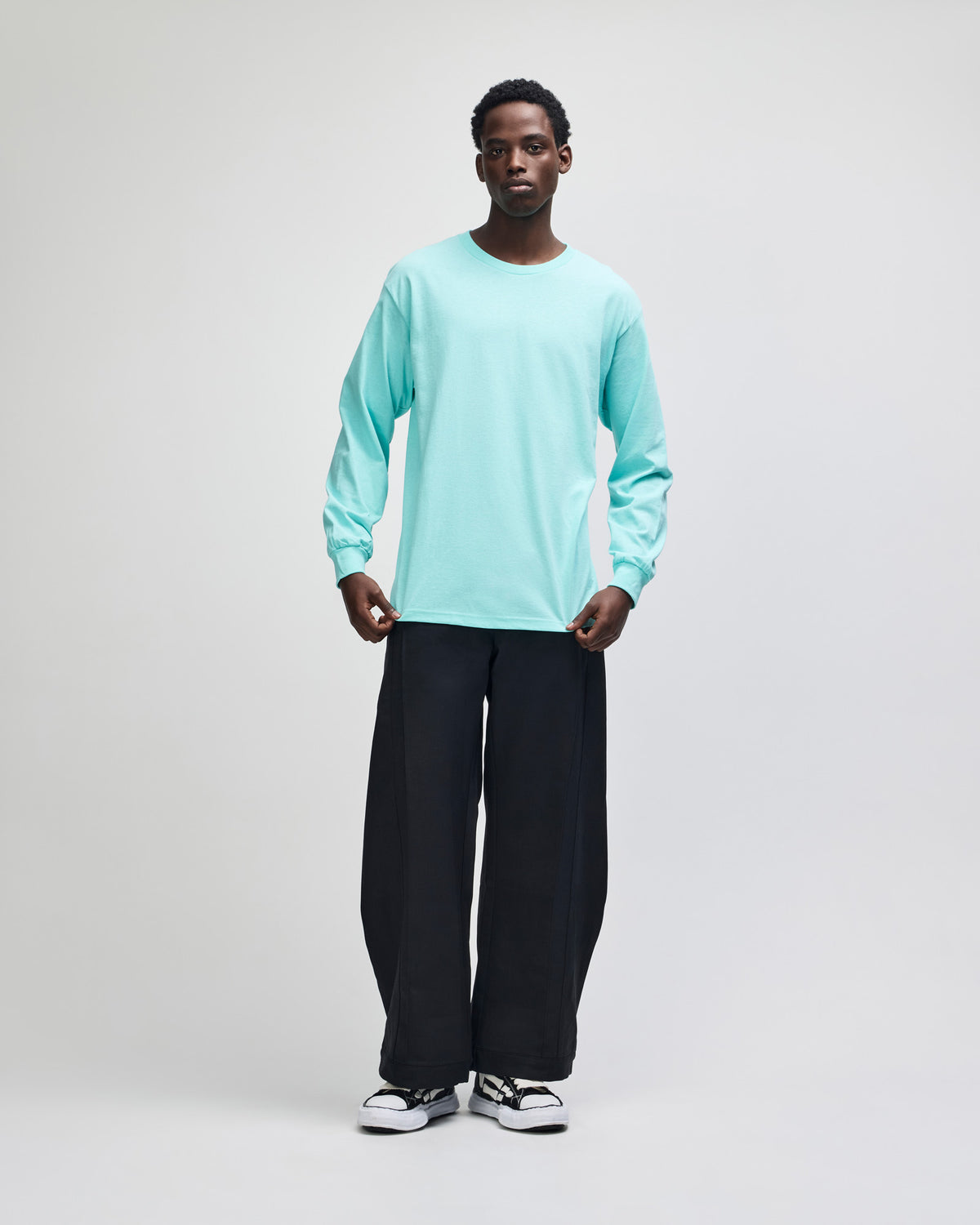 American Apparel Heavyweight Cotton Unisex Long Sleeve T-Shirt - Celadon