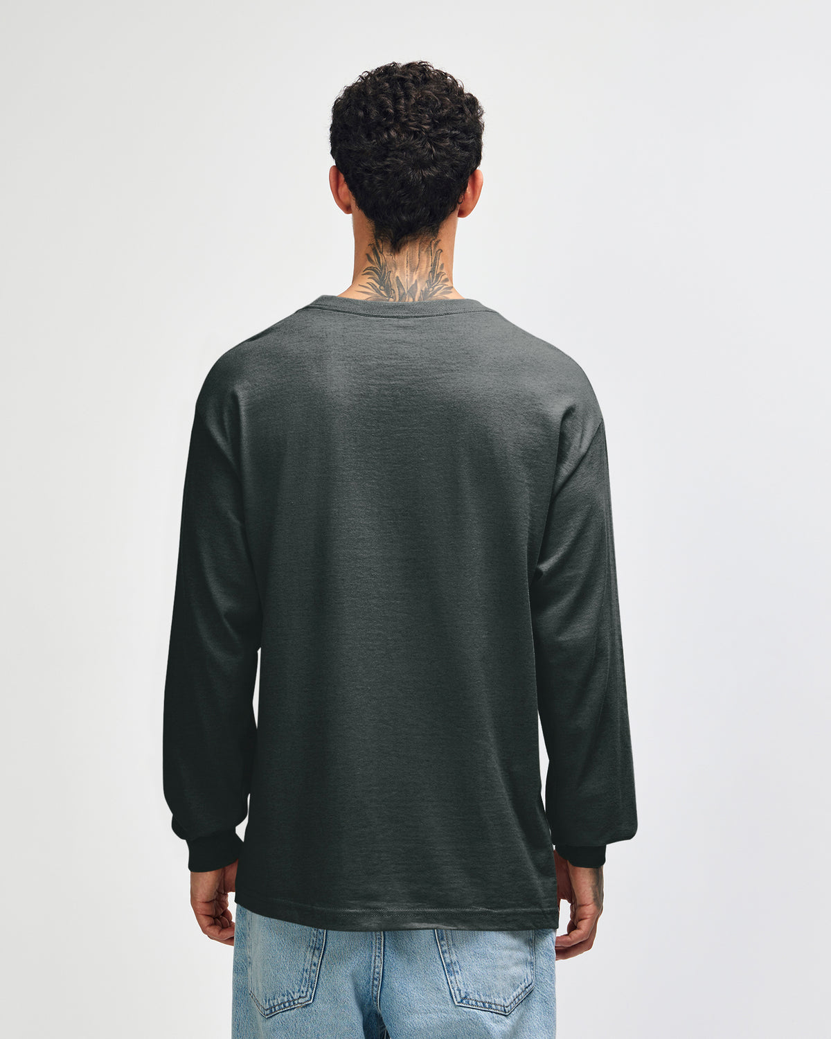 American Apparel Heavyweight Cotton Unisex Long Sleeve T-Shirt - Heather Charcoal