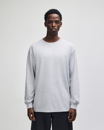 American Apparel Heavyweight Cotton Unisex Long Sleeve T-Shirt - Heather Grey