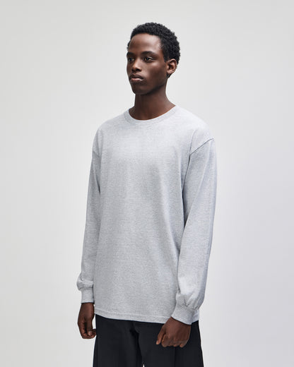American Apparel Heavyweight Cotton Unisex Long Sleeve T-Shirt - Heather Grey