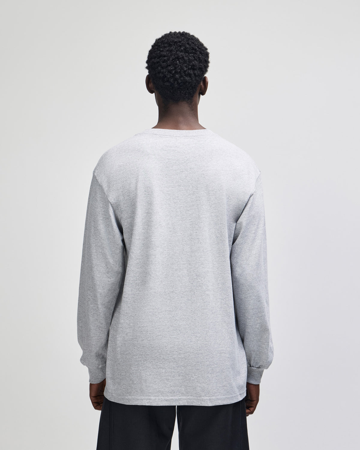American Apparel Heavyweight Cotton Unisex Long Sleeve T-Shirt - Heather Grey