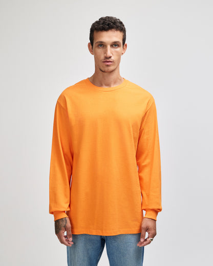 American Apparel Heavyweight Cotton Unisex Long Sleeve T-Shirt - Orange