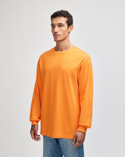 American Apparel Heavyweight Cotton Unisex Long Sleeve T-Shirt - Orange
