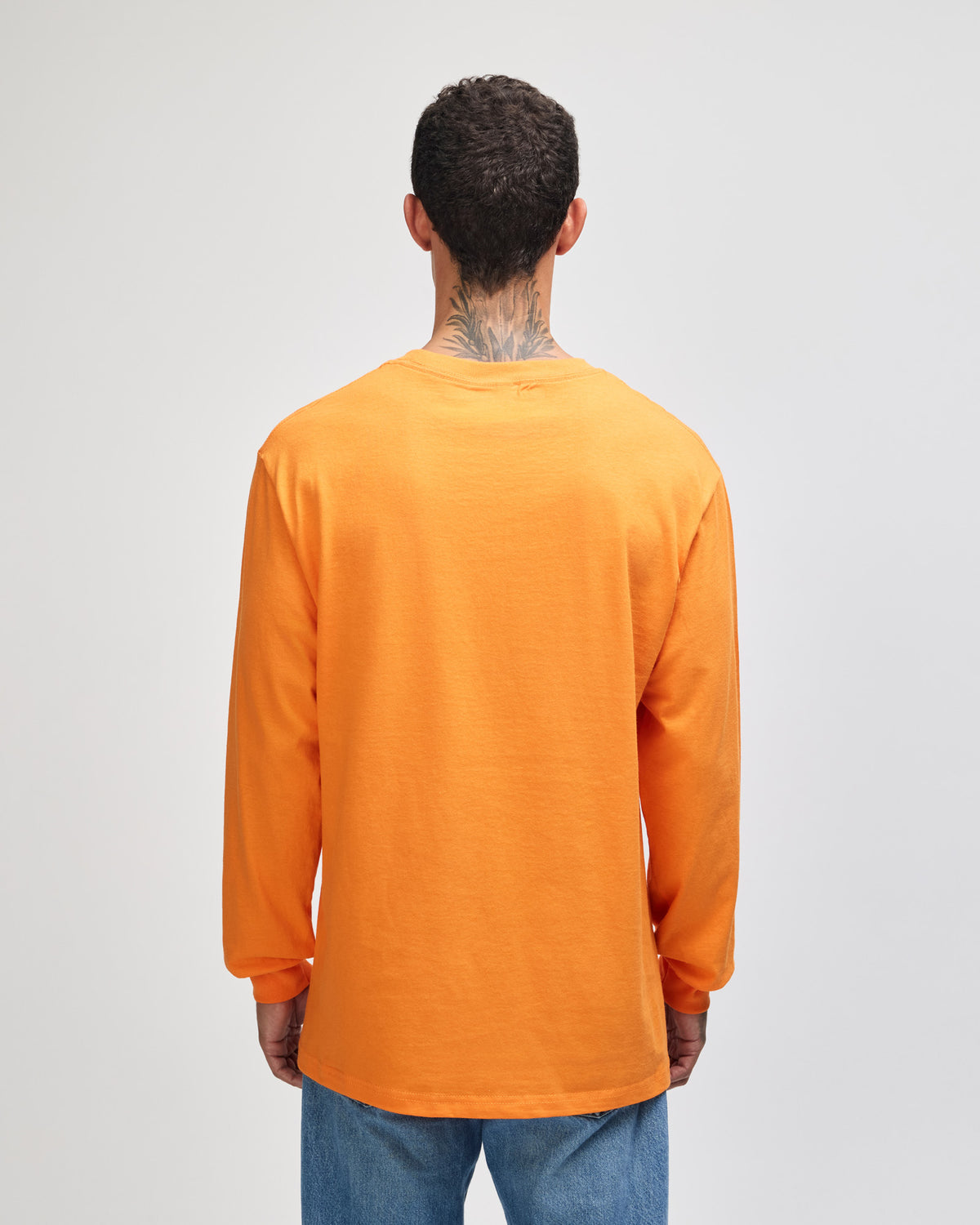 American Apparel Heavyweight Cotton Unisex Long Sleeve T-Shirt - Orange
