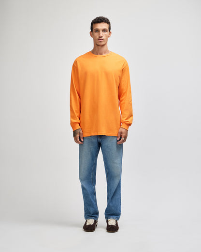 American Apparel Heavyweight Cotton Unisex Long Sleeve T-Shirt - Orange