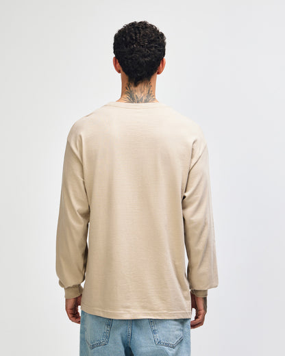 American Apparel Heavyweight Cotton Unisex Long Sleeve T-Shirt - Sand