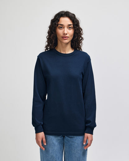 American Apparel Heavyweight Cotton Unisex Long Sleeve T-Shirt - True Navy