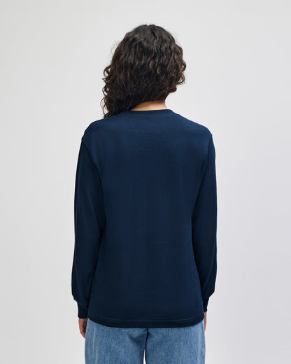American Apparel Heavyweight Cotton Unisex Long Sleeve T-Shirt - True Navy