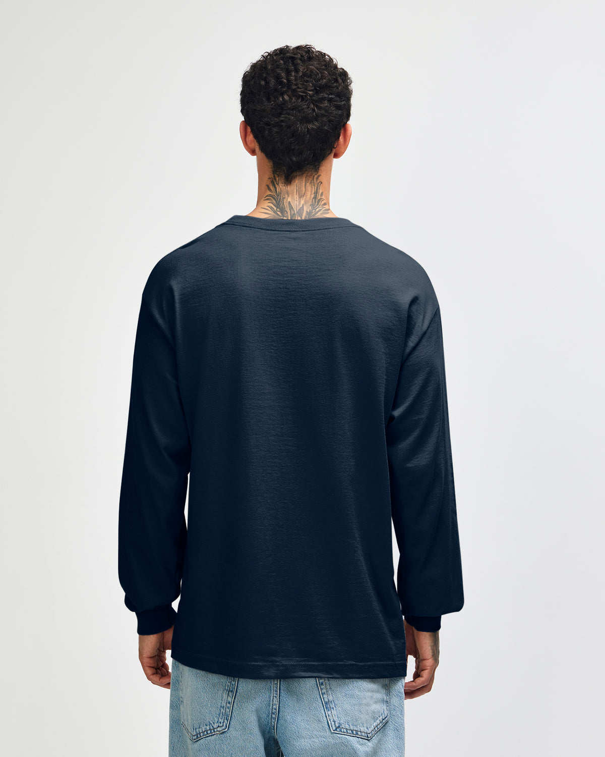 American Apparel Heavyweight Cotton Unisex Long Sleeve T-Shirt - True Navy
