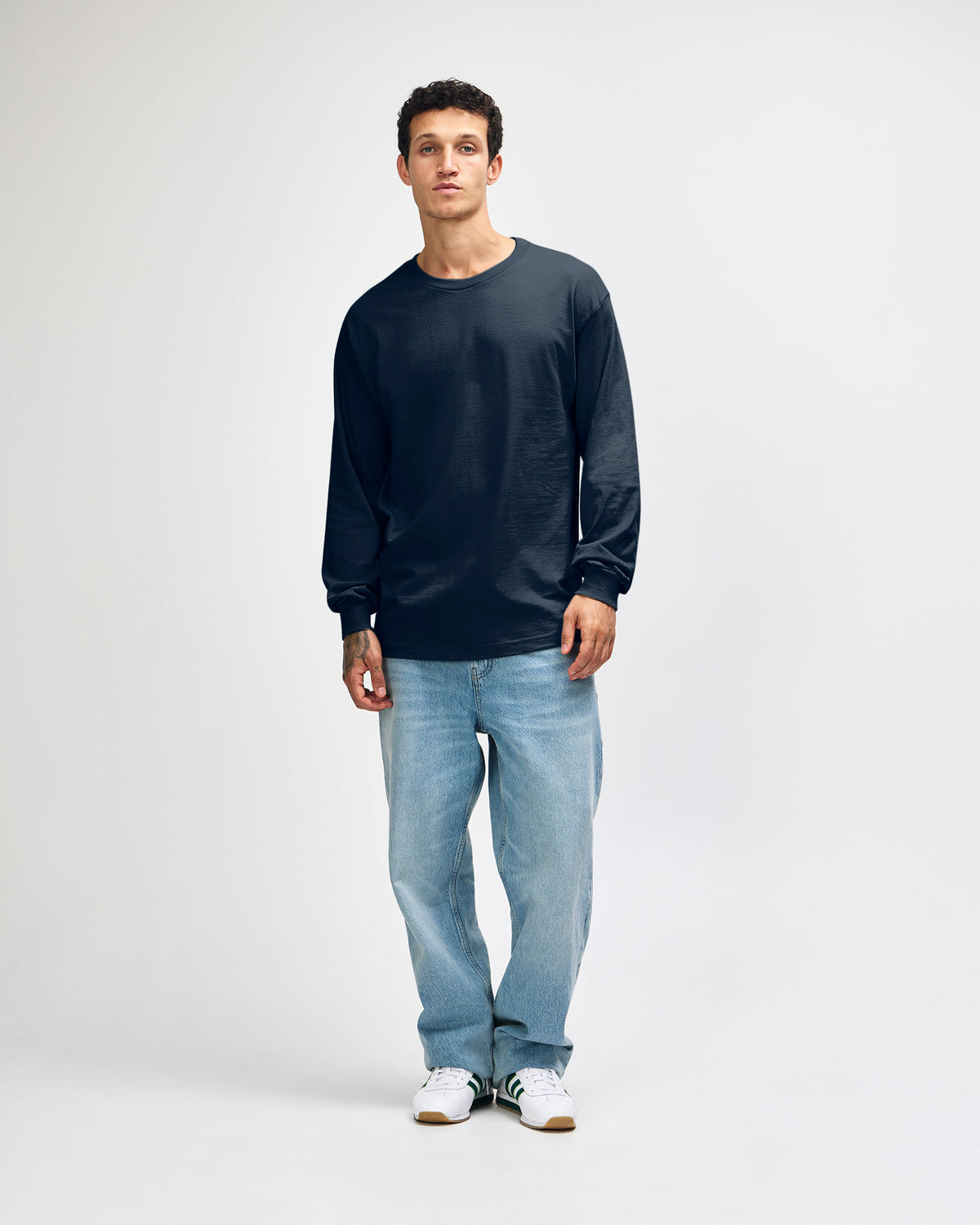 American Apparel Heavyweight Cotton Unisex Long Sleeve T-Shirt - True Navy