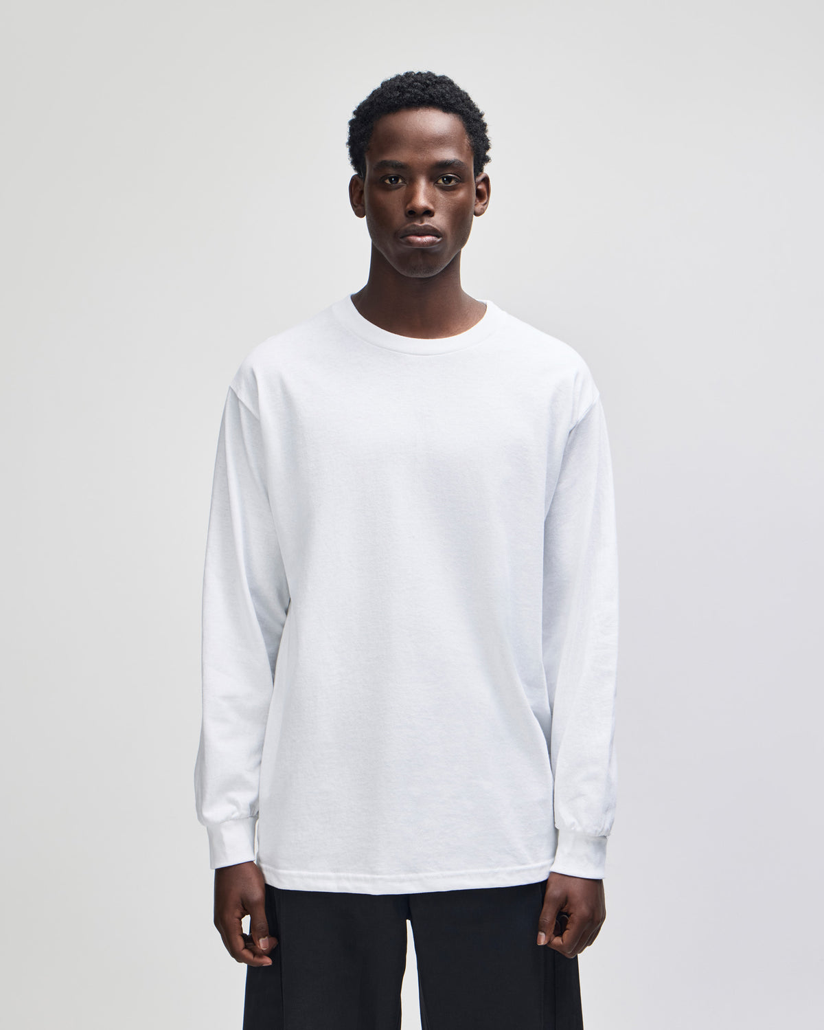 American Apparel Heavyweight Cotton Unisex Long Sleeve T-Shirt - White
