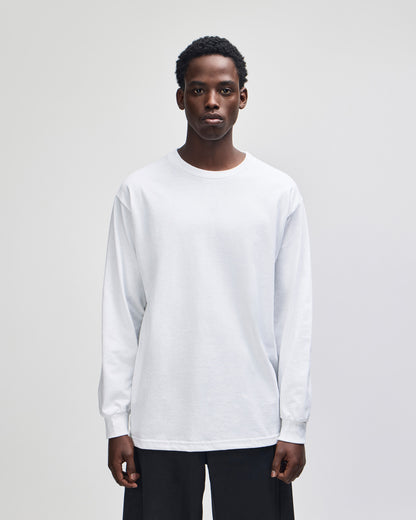 American Apparel Heavyweight Cotton Unisex Long Sleeve T-Shirt - White
