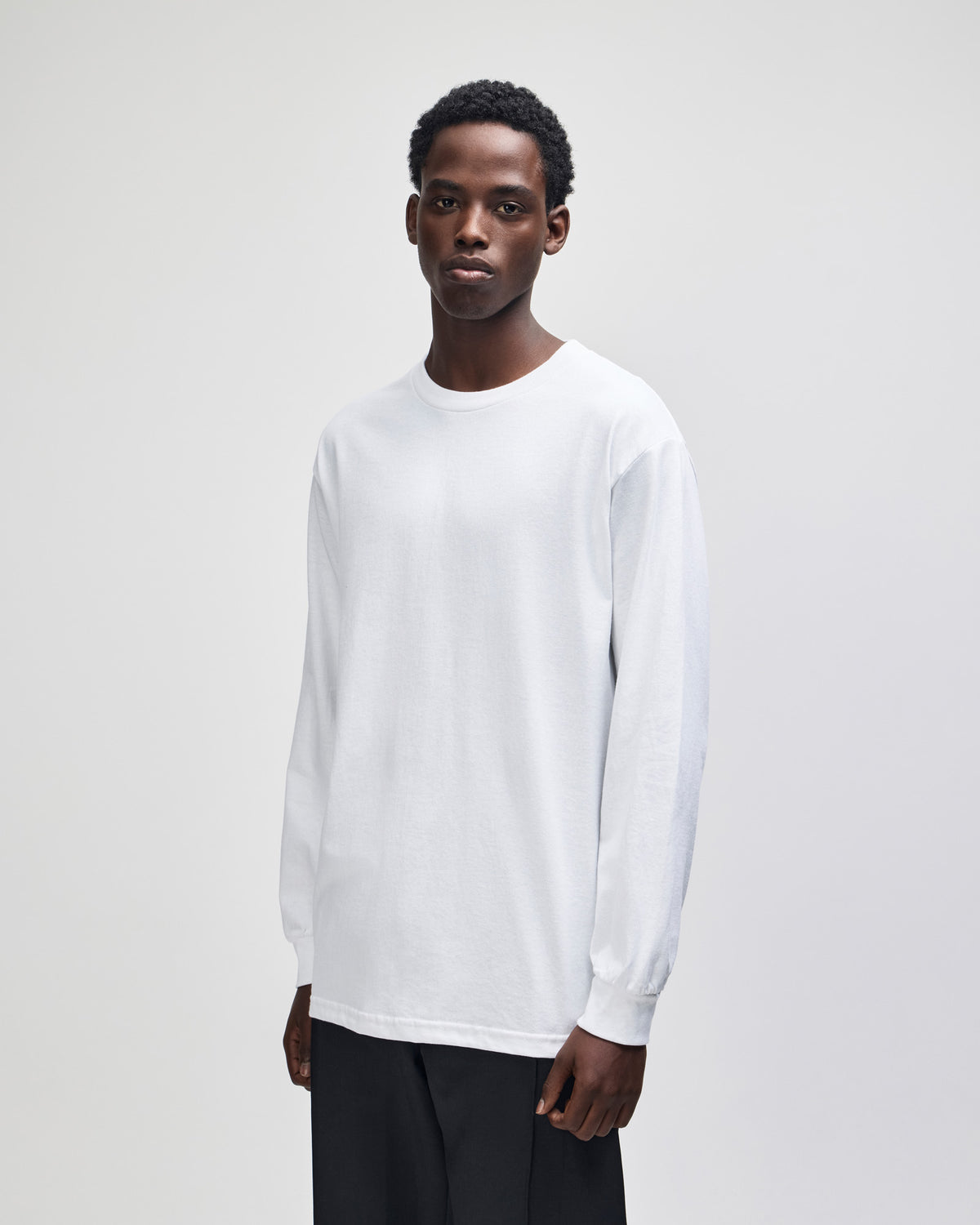 American Apparel Heavyweight Cotton Unisex Long Sleeve T-Shirt - White
