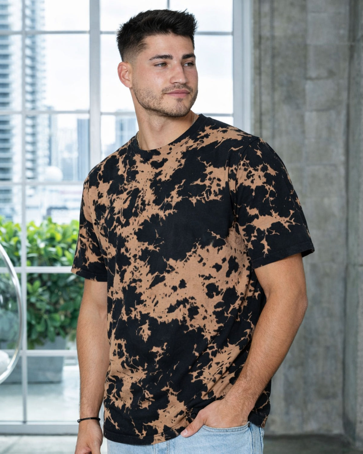1385 Colortone® Bleach Out Dyed T-Shirt - Black
