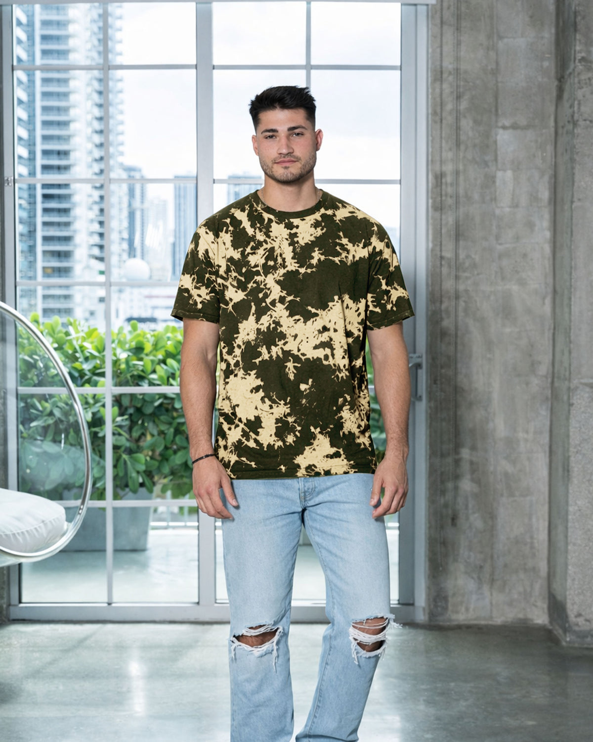 1385 Colortone® Bleach Out Dyed T-Shirt - Green