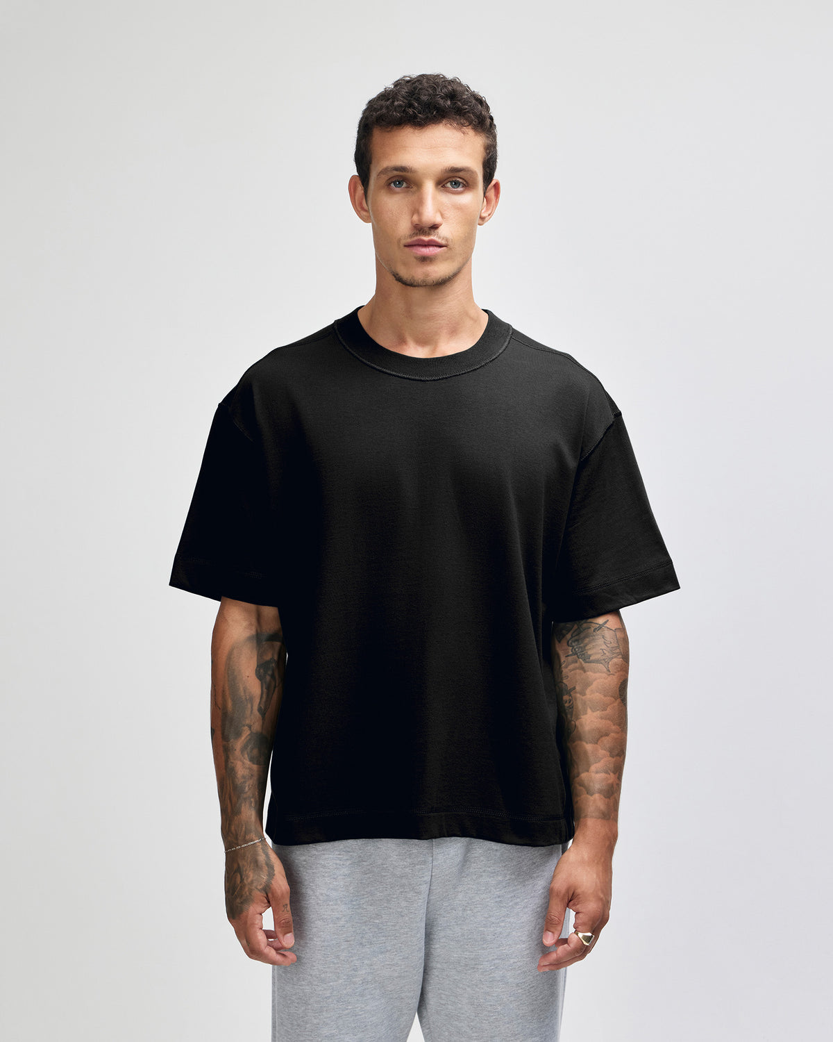 American Apparel Heavyweight Cotton Unisex Boxy T-Shirt - Black