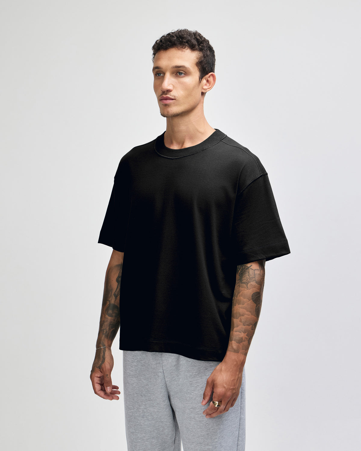 American Apparel Heavyweight Cotton Unisex Boxy T-Shirt - Black
