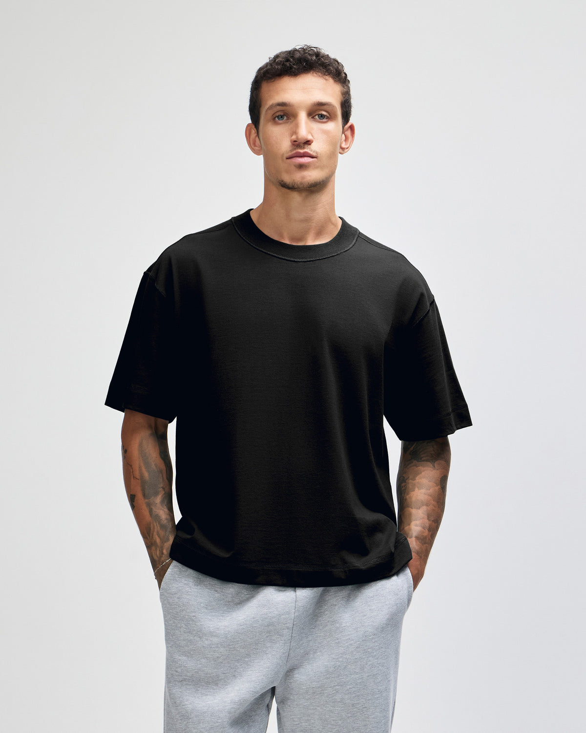 American Apparel Heavyweight Cotton Unisex Boxy T-Shirt - Black