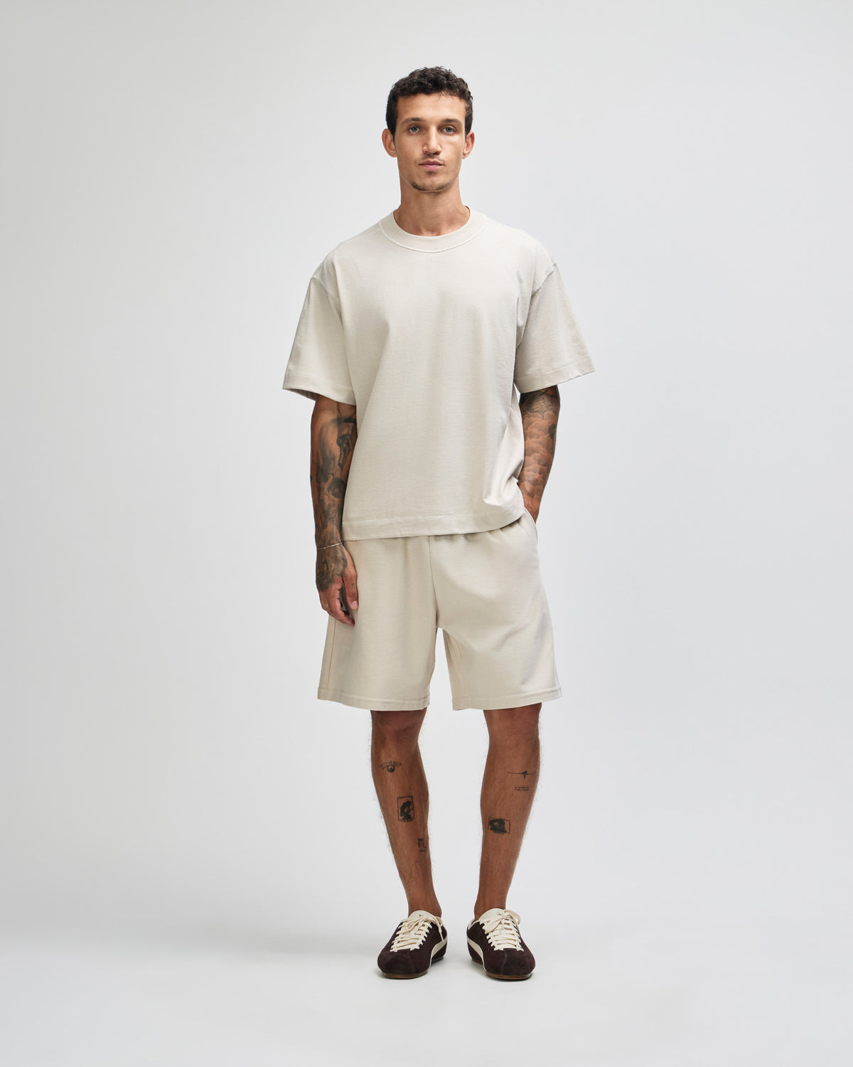 American Apparel Heavyweight Cotton Unisex Boxy T-Shirt - Bone