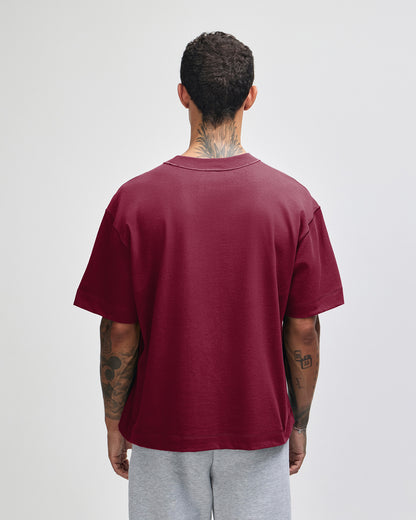 American Apparel Heavyweight Cotton Unisex Boxy T-Shirt - Burgundy
