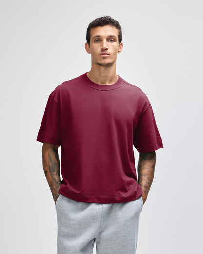 American Apparel Heavyweight Cotton Unisex Boxy T-Shirt - Burgundy