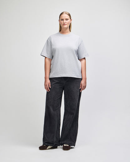 American Apparel Heavyweight Cotton Unisex Boxy T-Shirt - Heather Grey