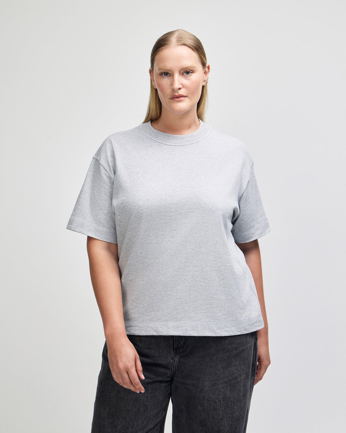 American Apparel Heavyweight Cotton Unisex Boxy T-Shirt - Heather Grey