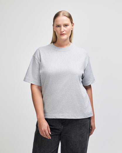 American Apparel Heavyweight Cotton Unisex Boxy T-Shirt - Heather Grey