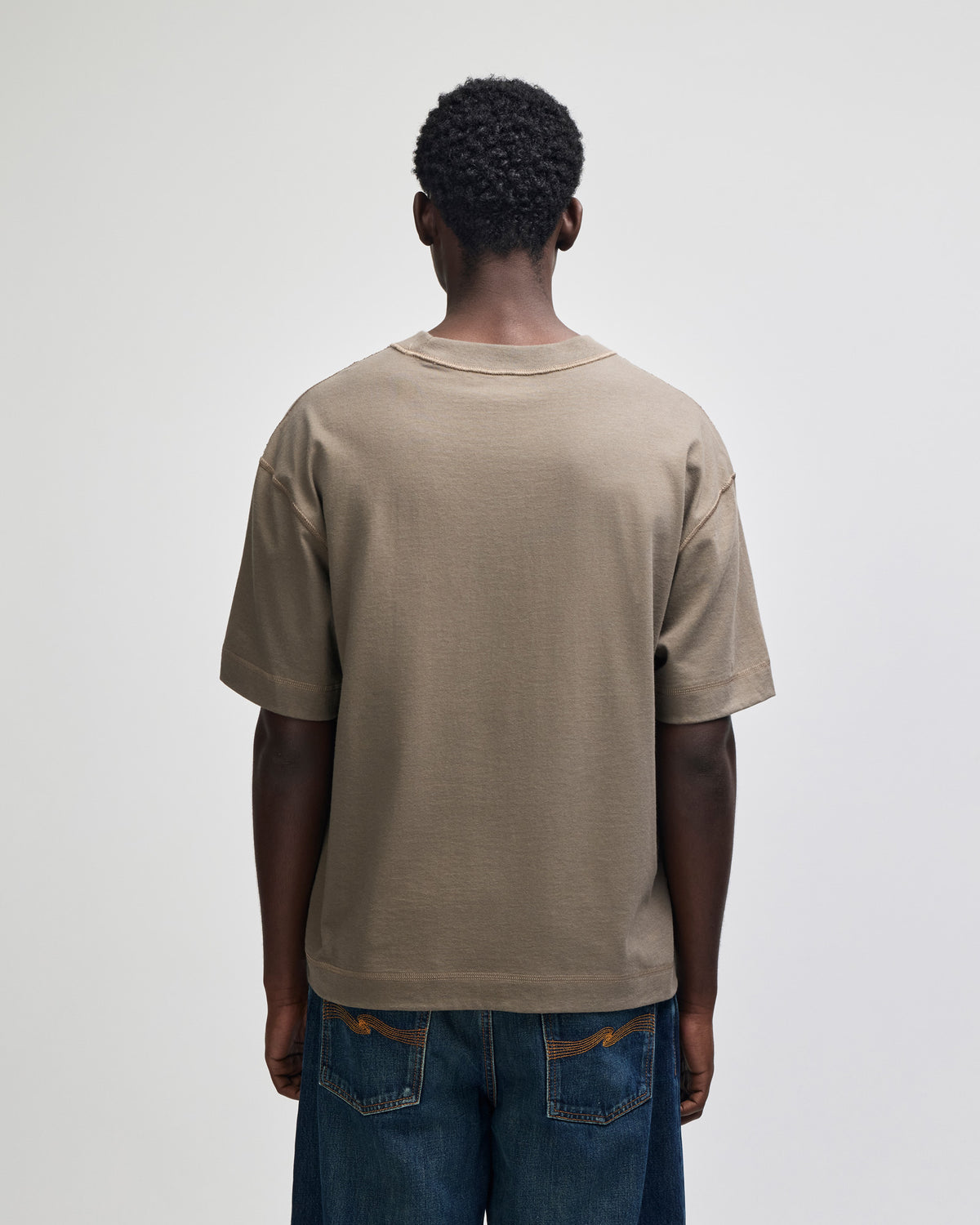 American Apparel Heavyweight Cotton Unisex Boxy T-Shirt - Mushroom