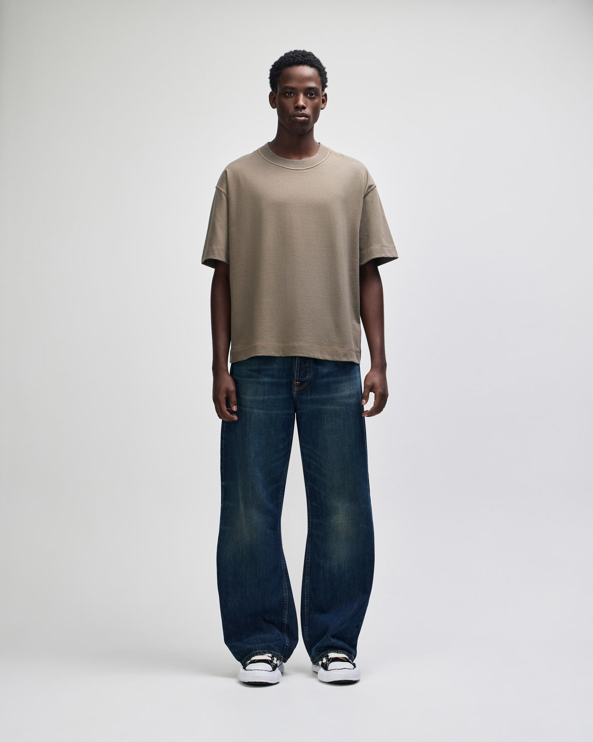 American Apparel Heavyweight Cotton Unisex Boxy T-Shirt - Mushroom