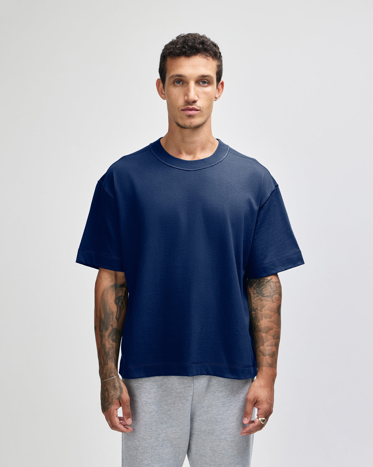 American Apparel Heavyweight Cotton Unisex Boxy T-Shirt - Navy
