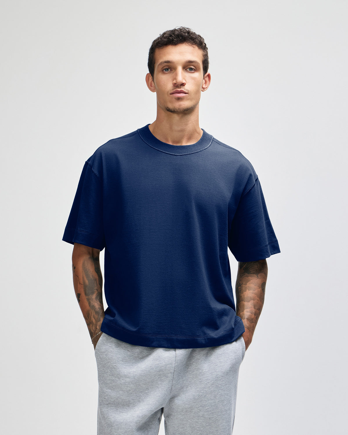 American Apparel Heavyweight Cotton Unisex Boxy T-Shirt - Navy