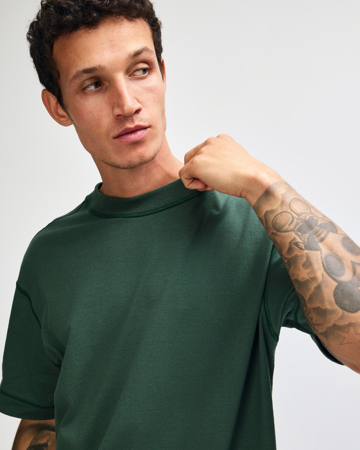 American Apparel Heavyweight Cotton Unisex Boxy T-Shirt - Pine