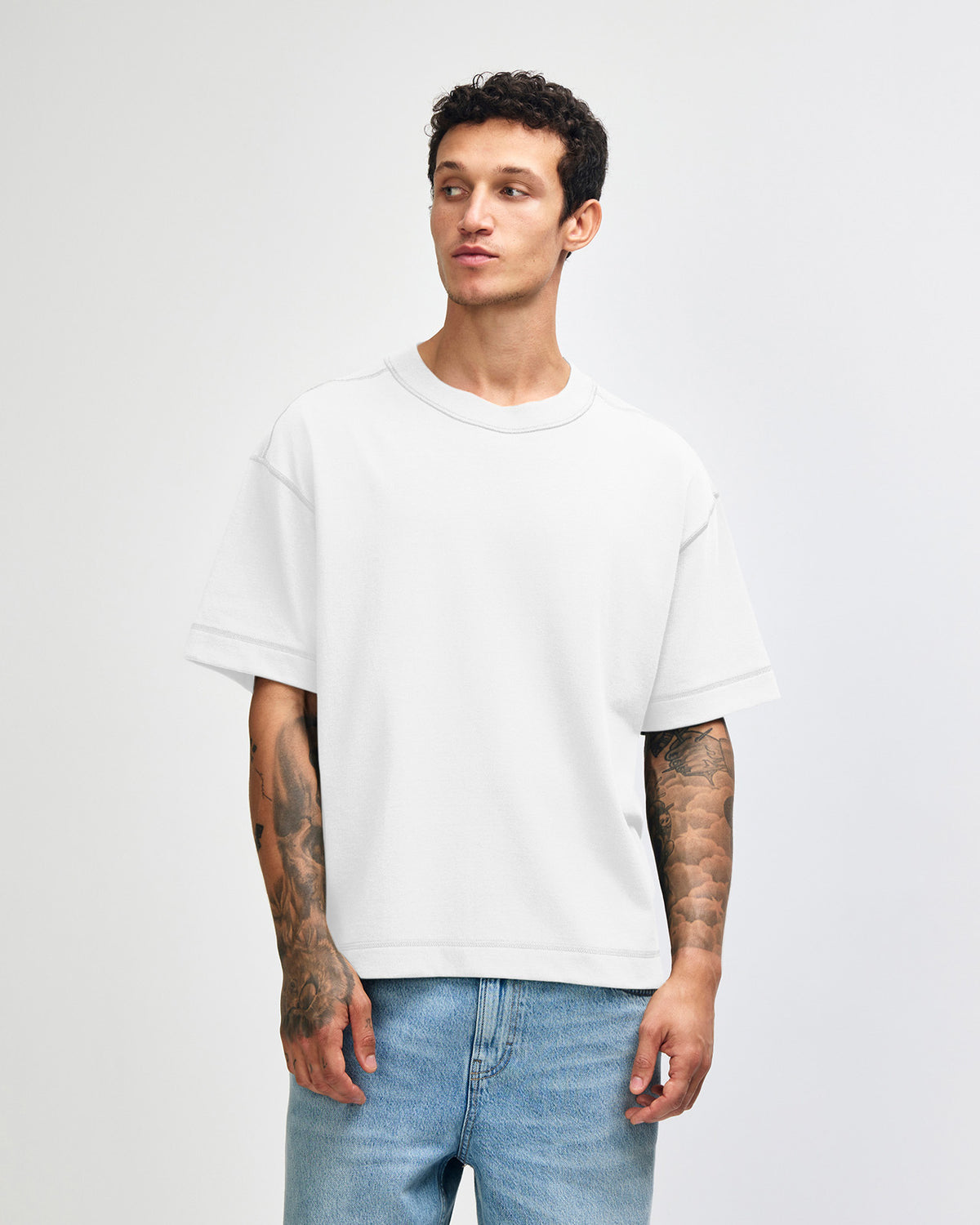 American Apparel Heavyweight Cotton Unisex Boxy T-Shirt - White