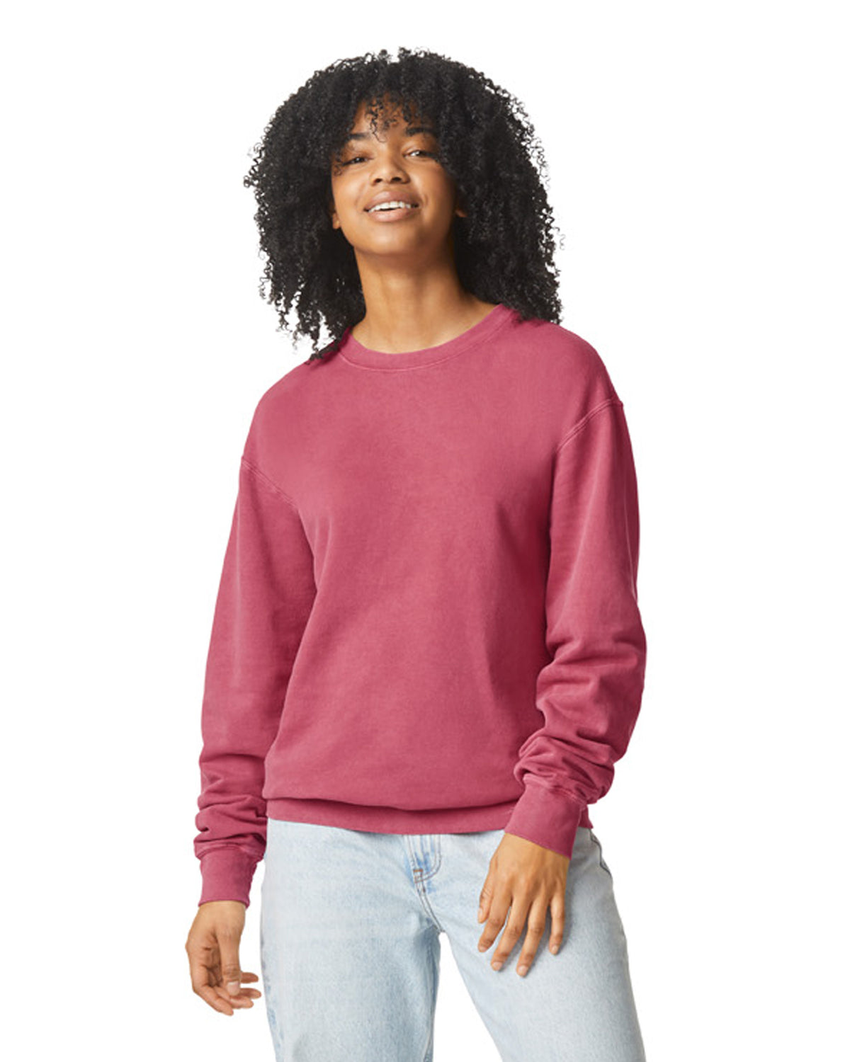 Comfort Colors Adult Lightweight Crewneck Sweatshirt - Crimson