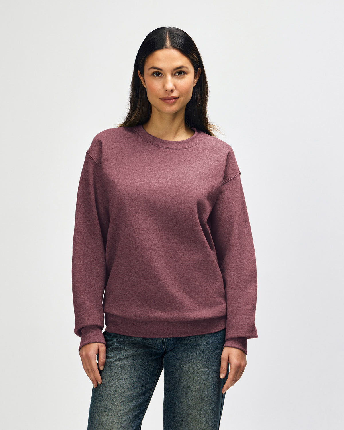 Gildan Heavy Blend Adult Crewneck Sweatshirt - Heather Dark Maroon
