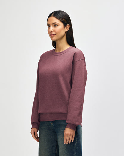 Gildan Heavy Blend Adult Crewneck Sweatshirt - Heather Dark Maroon