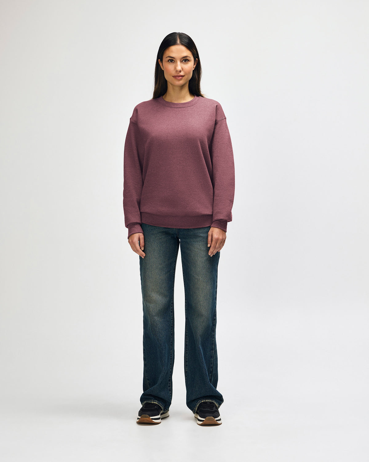 Gildan Heavy Blend Adult Crewneck Sweatshirt - Heather Dark Maroon